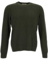 Gran Sasso - Ribbed Details Vintage Crew Neck Jumper - Lyst