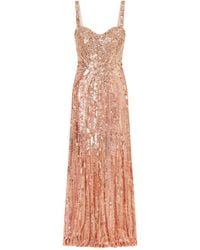 Jenny Packham - Crystal-Embellished Sequined Tulle Gown - Lyst