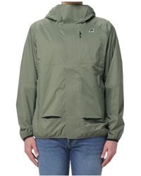 K-Way - Waterproof Zip Hooded Jacket - Lyst