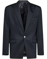 Balmain - Monogram Jacquard Blazer - Lyst