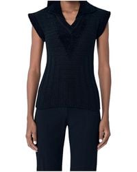 Kiko Kostadinov - Quimby Sleeveless Knitted Polo Vest - Lyst