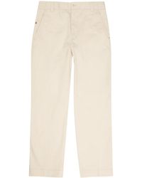 Moncler - Straight-Leg Stretch-Cotton Trousers - Lyst