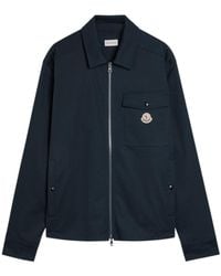Moncler - Logo Stretch-Cotton Overshirt - Lyst