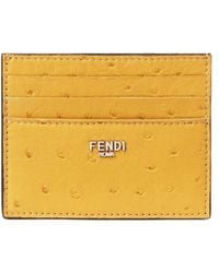 Fendi - Ostrich Card Holder - Lyst