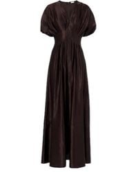 JOSEPH - Nova Pleated Linen And Silk Maxi Dress - Lyst
