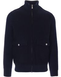 Eleventy - Cable-Knit Zip-Up Jacket - Lyst