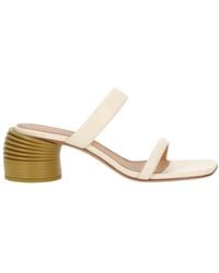 Off-White c/o Virgil Abloh - Spring 45 Coiled Heel Leather Sandals - Lyst