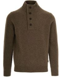 Barbour - Maglione Essential Patch Dark Stone - Lyst