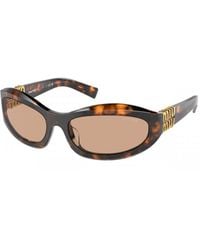 Miu Miu - Eyewear Oval-Frame Sunglasses - Lyst