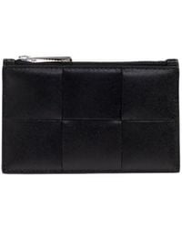 Bottega Veneta - Intrecciato Zipped Card Holder - Lyst