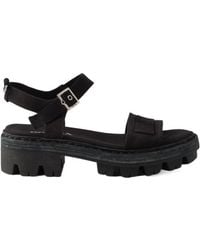 Prada - Buckle Strap Platform Heeled Sandals - Lyst