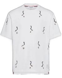 Thom Browne - Geese Printed Jersey T-Shirt - Lyst
