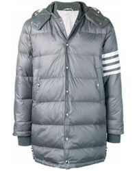 Thom Browne - Striped Padded Hooded Jacket - Lyst