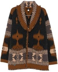 Alanui - Jacquard-Knit Fringed Cardigan - Lyst