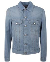 Brunello Cucinelli - Long Sleeved Buttoned Denim Jacket - Lyst