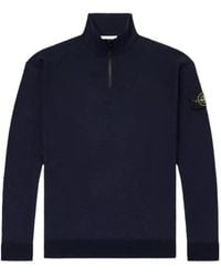 Stone Island - Logo-Appliquéd Zip-Up Sweater - Lyst
