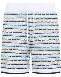 CASABLANCA - Tuck Stitch Knitted Drawstring Shorts - Lyst