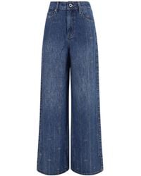 Self-Portrait - Embellished Stripe Denim Jeans - Lyst