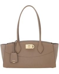 Ferragamo - New Ferragamo Studio Soft Bag East West (M) - Lyst