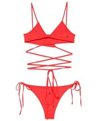 The Attico - Rubberised-Logo Bikini - Lyst