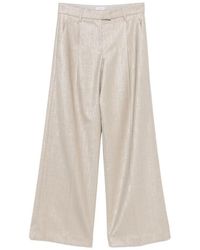 Brunello Cucinelli - Shimmer-Effect Pleated Trousers - Lyst