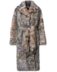 JACQUES WEI - Shearling Wrap Coat - Lyst