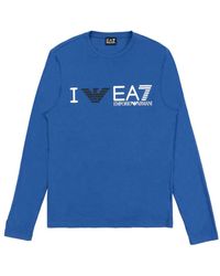 EA7 - Logo T-Shirt With Round Neck - Lyst