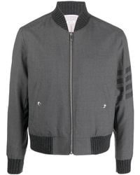 Thom Browne - Bar Zipped Bomber Jacket - Lyst