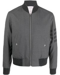 Thom Browne - Bar Zipped Bomber Jacket - Lyst