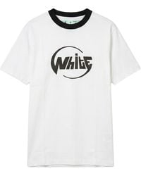 Off-White c/o Virgil Abloh - Logo Print Crew Neck T-Shirt - Lyst