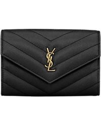 Saint Laurent - Cassandre Matelassé Small Envelope Wallet - Lyst