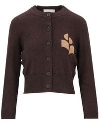 Isabel Marant - Isabel Marant Étoile Newton Logo Cropped Cardigan - Lyst