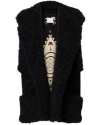 Johanna Ortiz - Shearling-Trimmed Suede Vest - Lyst
