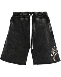 Amiri - Filigree Cotton Track Shorts - Lyst