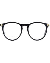 Gucci - Eyewear Round Frame Glasses - Lyst