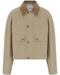 Burberry - Press-Stud Cropped Jacket - Lyst