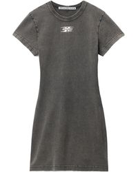 Alexander Wang - T By Blade Logo-Embossed Minidress - Lyst