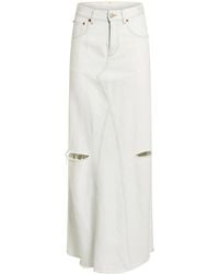 Maison Margiela - Light-Wash Denim A-Line Skirt - Lyst