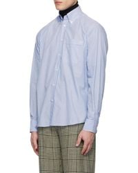 Valentino - Striped Button-Up Shirt - Lyst