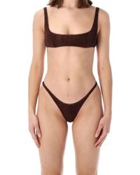 Oséree - Oséree Lumiere Two-Piece Giltter Bikini Set - Lyst