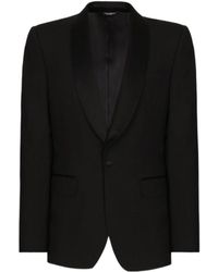 Dolce & Gabbana - Single-Breasted Stretch Wool Sicilia-Fit Tuxedo Jacket - Lyst
