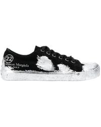 Maison Margiela - Tabi Paint-Effect Sneakers - Lyst