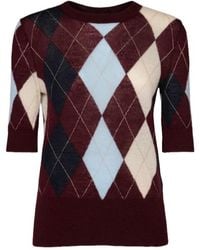 KHAITE - Anders Argyle Cashmere Blend Sweater - Lyst