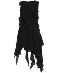 AllSaints - Sleeveless Ruffle Asymmetric Mini Dress - Lyst