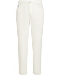 Brunello Cucinelli - Garment-Dyed Five-Pocket Italian-Fit Trousers - Lyst