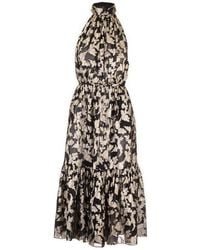 Saint Laurent - Halter Neck Midi Dress - Lyst