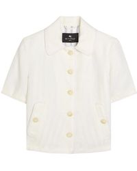 Etro - Embroidered Linen Jacket - Lyst