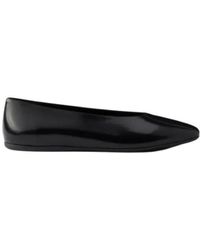 Prada - Square-Toe Ballet Flats - Lyst