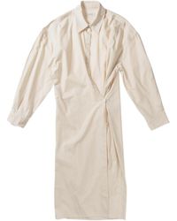Lemaire - Twist-Detailed Long Sleeved Midi Dress - Lyst