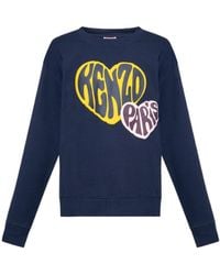 KENZO - Logo Printed Long-Sleeved T-Shirt - Lyst